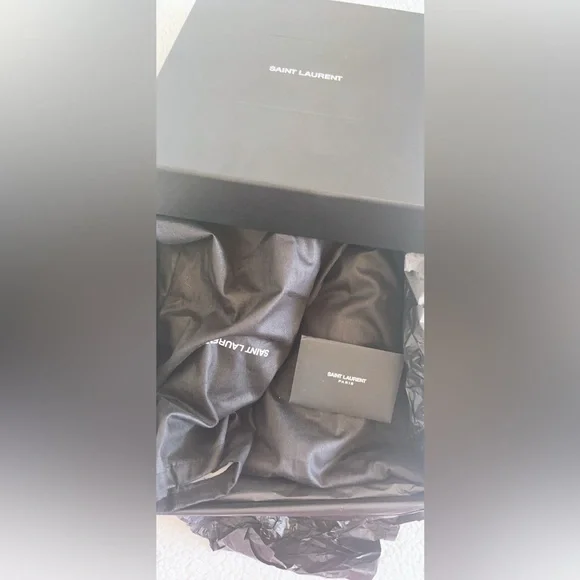 Saint Laurent Georgia Sandals In Crepe Satin With Rhinestones - Picture 14 of 16